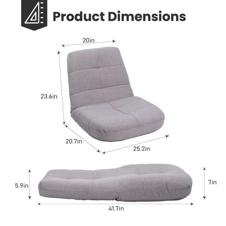 Adjustable floor chair outlet with back support